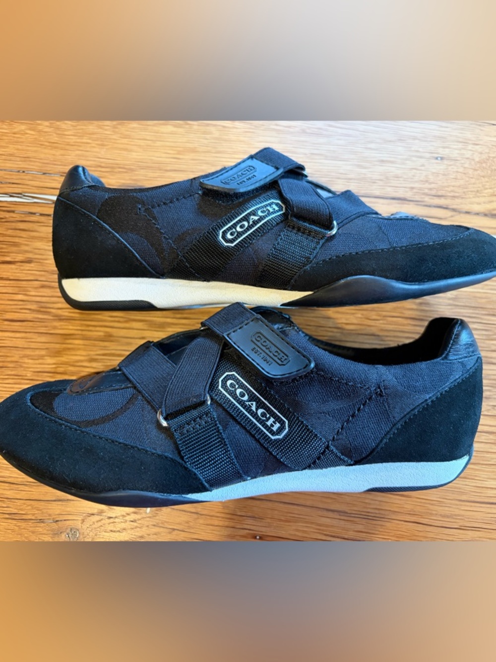 Coach Women’s Black Velcro Strap Sneakers